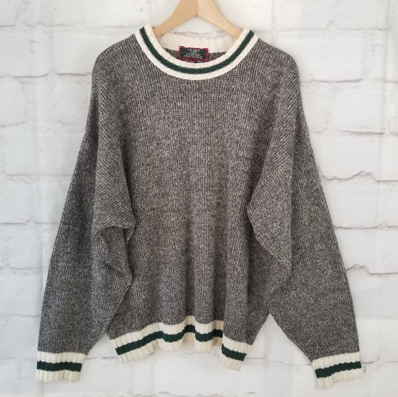 Vintage - The Men's Store at Sears Other - Vintage XL Black & White Space-Dyed Cabin Sweater